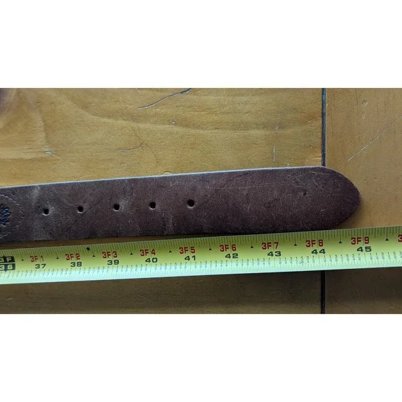 Arizona Jean Company Brown Embossed Leather Belt Large - Picture 2 of 6